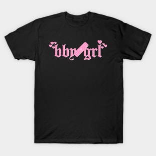 bby grl (pink & white) T-Shirt